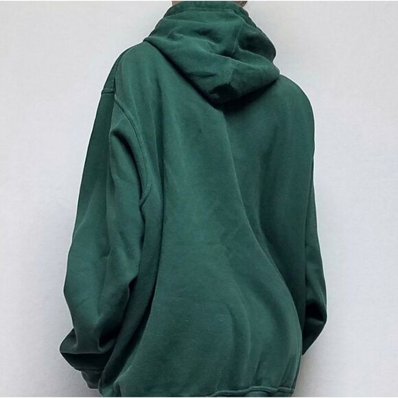 VINTAGE 1990s NFL Green Bay Packers Green Yellow Oversized Pullover Hoodie Large - Picture 5 of 14